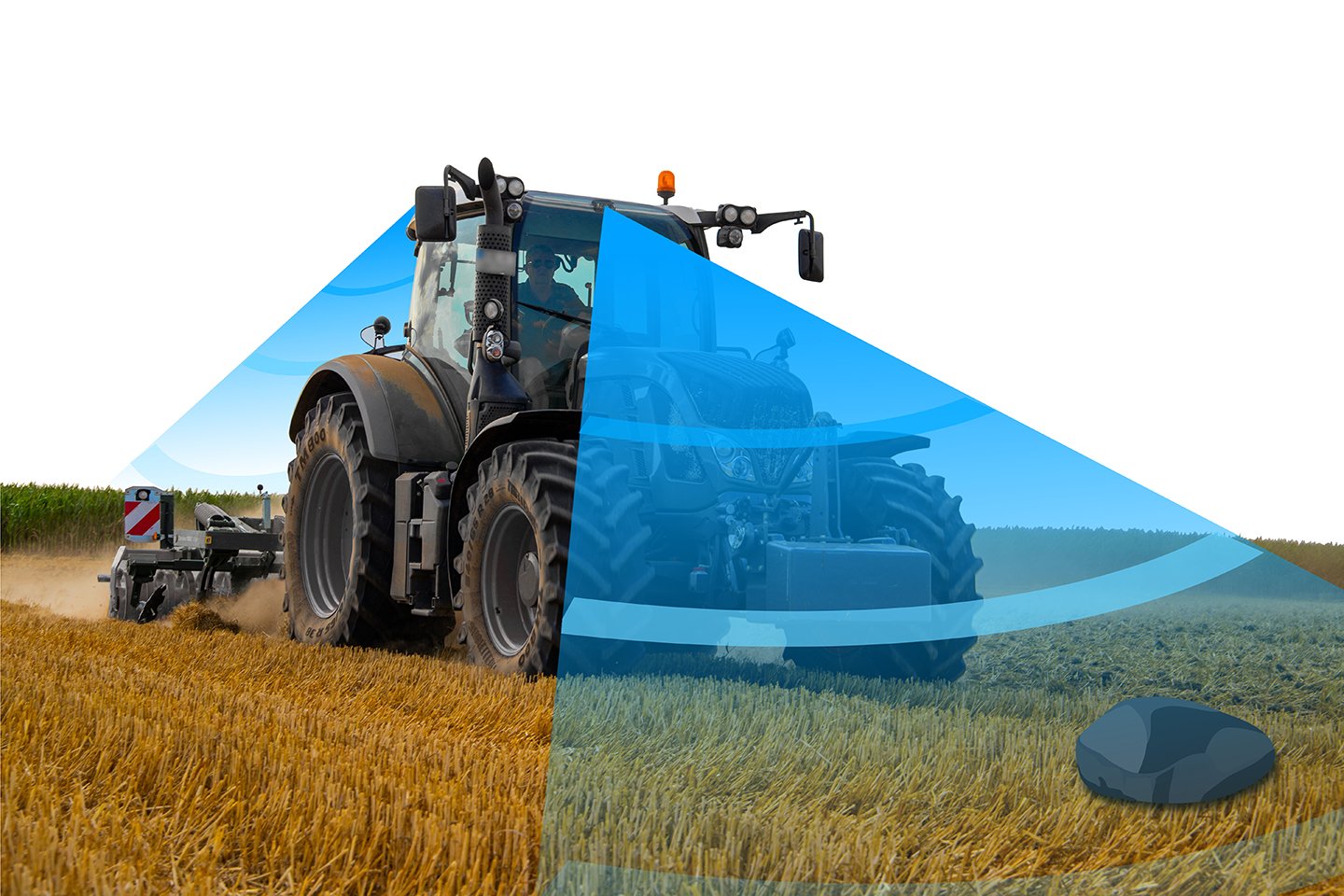 Traktor angehängte Erkennungskamera vorne hinten