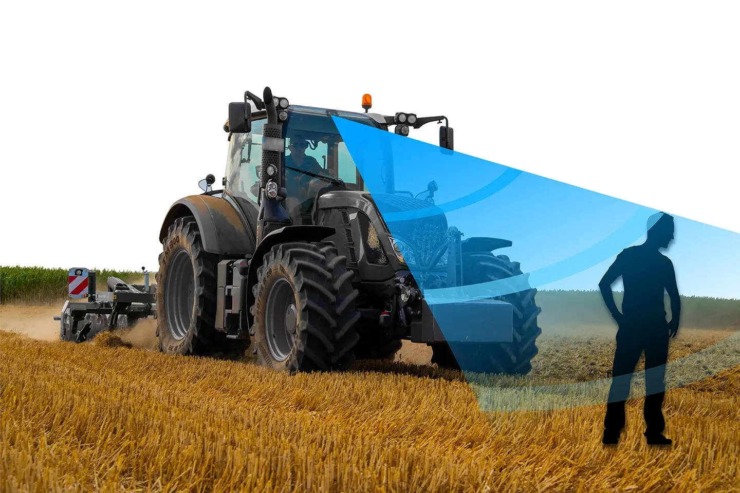 Intelligente Traktorsoftware erkennt die Sicherheit von Menschen Dilepix